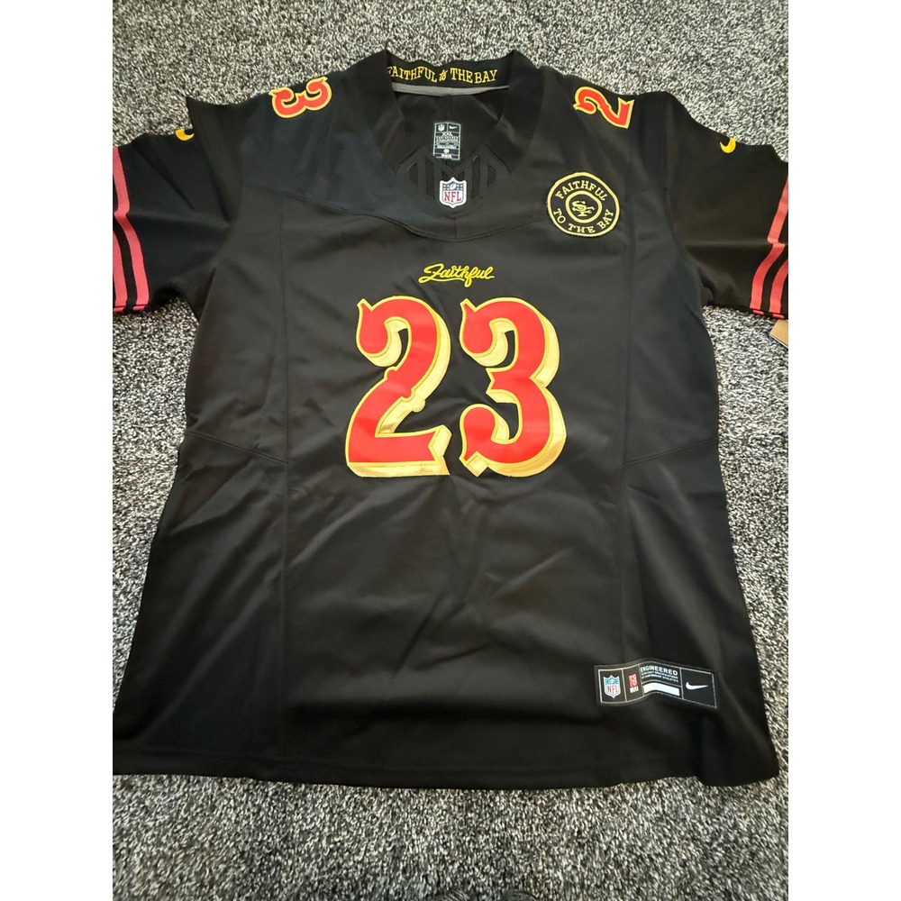 Nike NFL San Francisco 49ers Christian McCaffrey 23 Jersey Black XXL Faithful